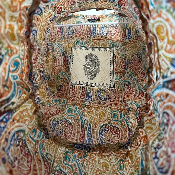Tolani brand women's paisley print blouse bohemian-style Size Small - Picture 12 of 16